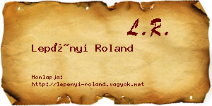 Lepényi Roland névjegykártya